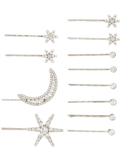 JENNIFER BEHR Set Of 12 Supernova Crystal Embellished Hairclips