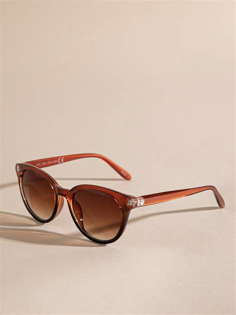 Caramel Circle Framed Sunglasses Rickis