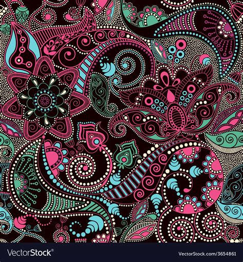 Colorful floral seamless pattern Royalty Free Vector Image