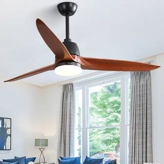 56 inch Ceiling Fans with Lights and Remote Control,Wood Blades ...