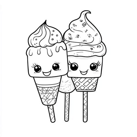 51 Coloriage Glace Kawaii Des Gourmandises Trop Mignonnes