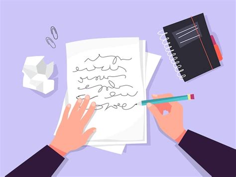 Concepto De Redactor Idea De Escribir Textos Creatividad Vector