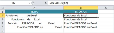 La Funci N Espacios En Excel Youtube Riset