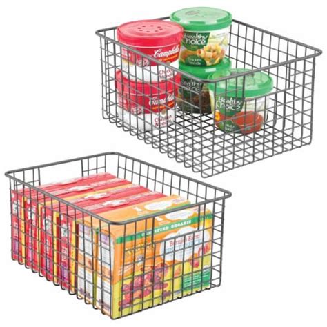 Mdesign Metal Wire Food Storage Organizer Bin 2 Kroger