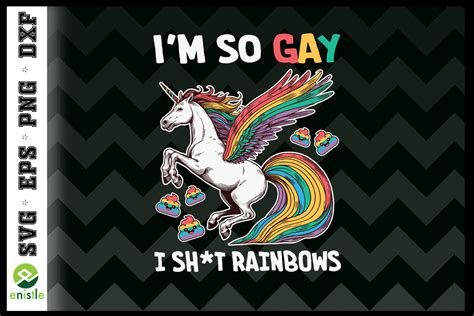 I Am So Gay Rainbow Unicorn Svg Graphic By Enistle Creative Fabrica