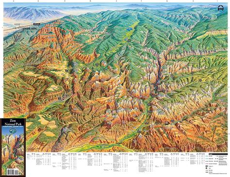 Map Of Zion Hiking Trails - Map of world