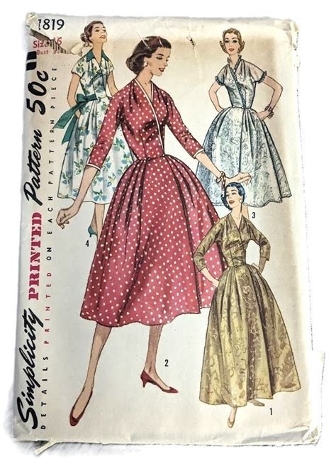 Gorgeous 1950s Vintage Sewing Dress Patterns Simplicity 1988 3752 2226 1995 1819 2040 2152 2230