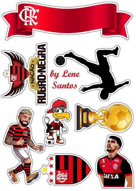 Topper De Bolo Flamengo Adesivo Do Flamengo Desenho De Bolo Topper