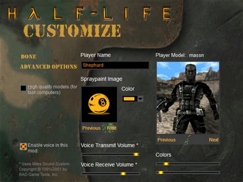 Half Life Opposing Force Game Ui Database