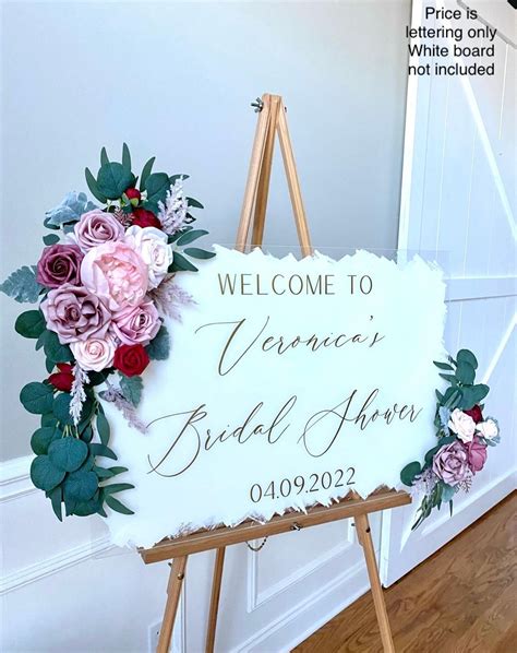 Bridal Shower Decal For Mirror Welcome Bridal Shower Vinyl Decal For Plexiglass Sign Modern