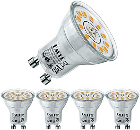 EACLL GU10 LED Kaltweiss 4 9 Watt Ersetzt 75W Halogen Leuchtmittel 6er