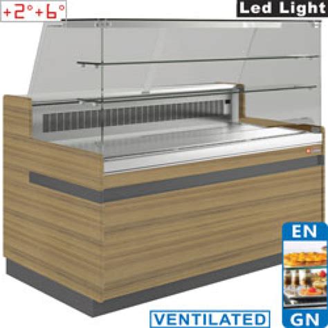 Comptoir Vitrine Réfrigéré EURONORM GASTRONORM Vitre Haute Ventilée