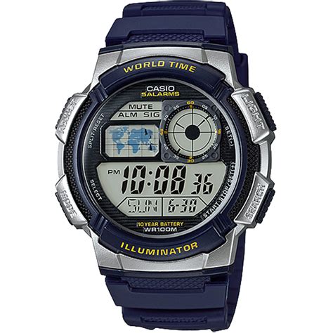 AE1000W-2AV | Illuminator Blue and Silver Digital Watch | CASIO