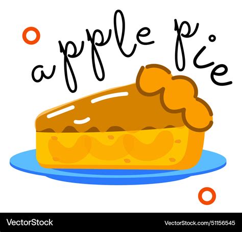 Apple pie Royalty Free Vector Image - VectorStock