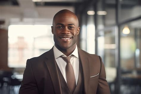 Premium Ai Image African American Businessman In Office Portrait Of