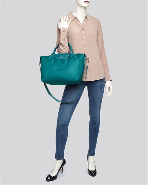 Lyst Longchamp Tote Le Pliage Neo Medium In Green