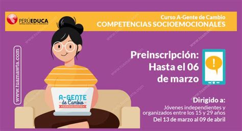 PERUEDUCA Preinscríbete al curso A Gente de Cambio Competencias