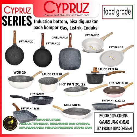 Jual Cypruz Cyprus Series Fry Pan Sauce Pan Fry Wok Coating Marble