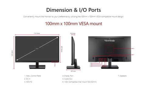 Viewsonic Va K Mhd Qhd Va Mh Fhd Inch Superclear Ips