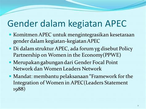 Gender Dalam Kerja Apec Dan Proyek Penelitian Ppt Download