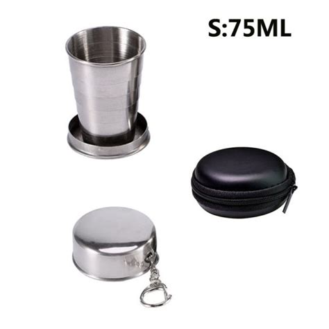 Dropship Stainless Steel Folding Cup Portable Ultralight Collapsible Travel Cup Outdoor