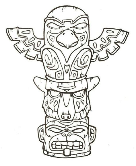 Pin by Gustavo Corrales Mejía on PF Totem pole drawing Native