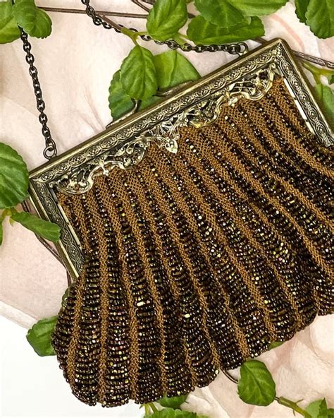 Antique Beaded Bag Gem