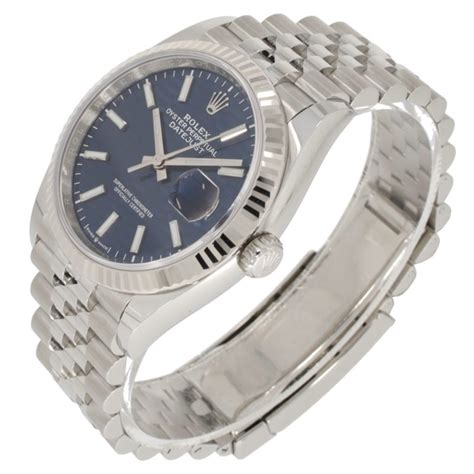 Rolex Datejust Blue Fluted Motif Dial Jubilee For Sale Uk Gws