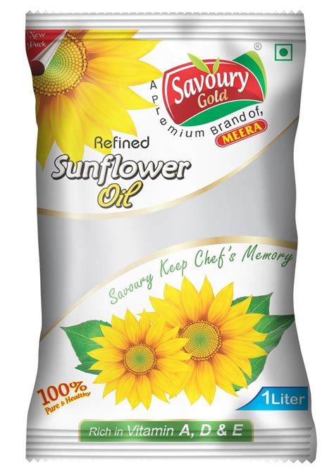 Mono Unsaturated Vitamin A Meera Savoury Gold Sunflower Oil 1ltr