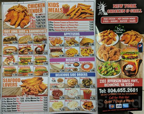 New York Chicken And Grill Menu In Richmond Virginia Usa