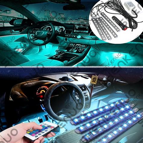 RGB LED Glow Car Interior Lamp Under Dash Footwell Seats Inside