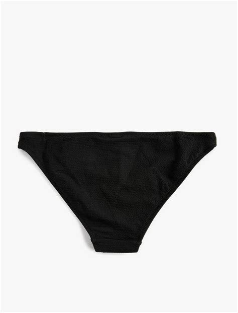 Siyah Kadın Basic Bikini Altı Dokulu SAK BM Koton