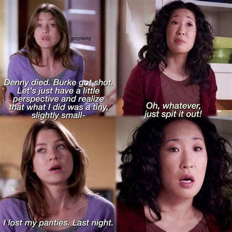 Omg look at Cristina's face though | Grey anatomy quotes, Greys anatomy ...