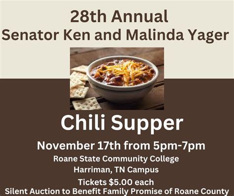 28th Annual Chili Supper - Family Promise of Roane County