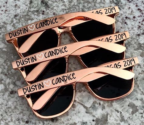 Personalized Sunglasses Rose Gold Sunglasses Wedding Favors Bridesmaid Sunglasses