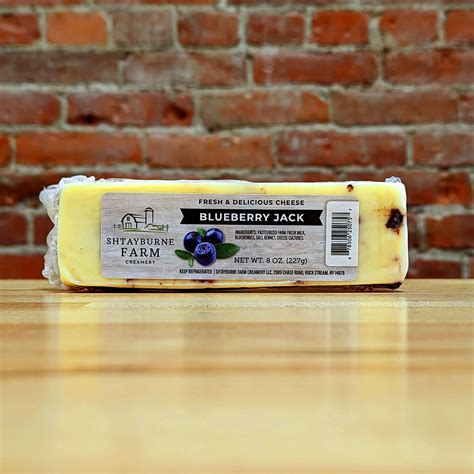 Blueberry Jack Cheese (8 oz.) – Shtayburne Farm – Adams Cheese Shop