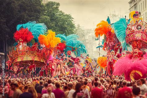 Carnival Parade On The Street In Rio De Janeiro Generative AI Art