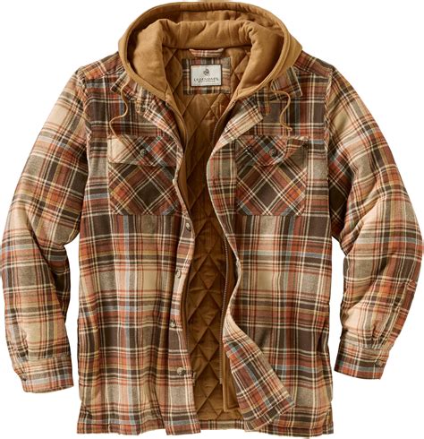 Legendary Whitetails Men S Maplewood Hooded Flannel Shirt Jacket