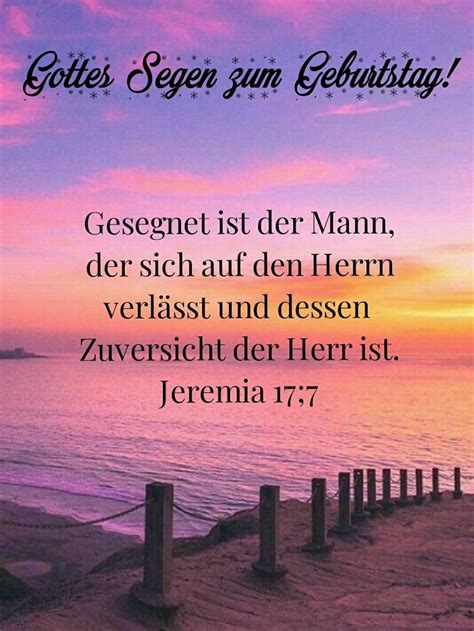 Christlicher Wunsch Bibelvers Zum Geburtstag Gottes Segen Zum