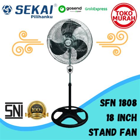 Jual Kipas Angin Berdiri Besi SEKAI SFN 1808 Stand Fan 18 Inch 45 CM