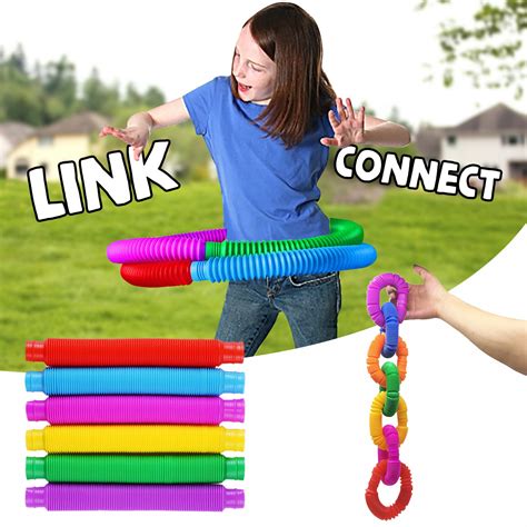 Yewap Fun Pull Telescopic Bell Sensory Toys Sensory Stretch Sound For Color Fidget Toy