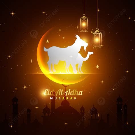 Eid Al Adha Mubarak Beautiful Islamic Goat Camel Moon Lantern