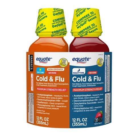 Equate Day And Night Cold And Flu Softgels 16 Count