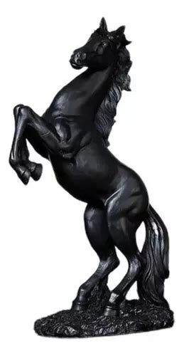 De cavalo estátua de resina cavalo galopante escultura negra