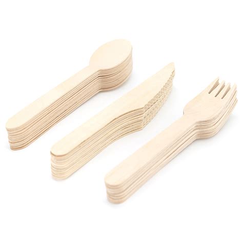 Disposable Eco Wooden Spoon Fork And Knife Set From China Manufacturer