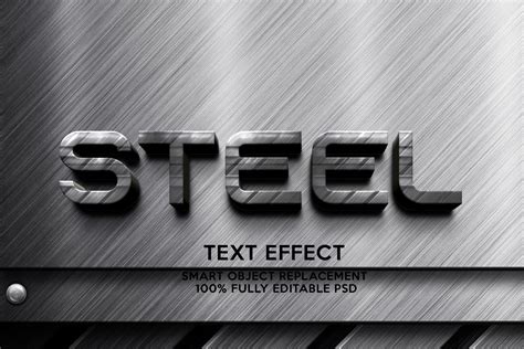 Steel Text Effects Template Graphic By Gilangkenter Creative Fabrica