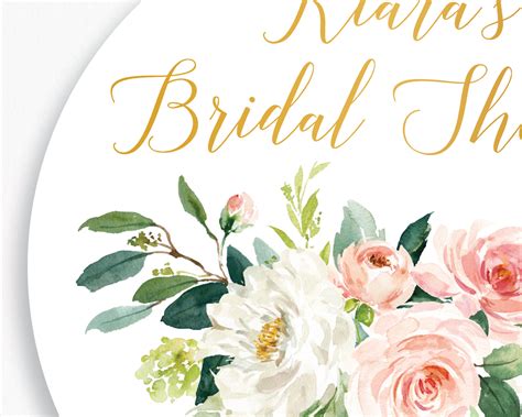 Bridal Shower Stickers Bridal Shower Labels Bridal Shower Etsy