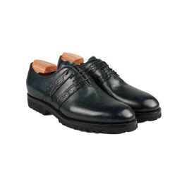 Kiton Green Leather Crocodile Leather Dress Shoes Isuit