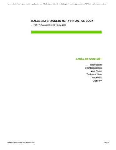 8 Algebra Brackets Mep Y8 Practice Book By Jklasdf04 Issuu