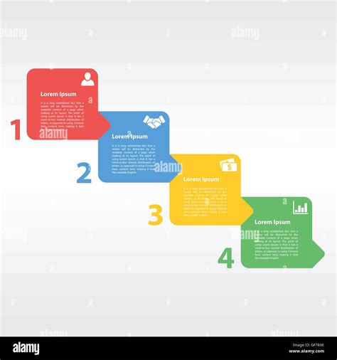 four steps sequence process diagram infographic layout concept vector illustration Stock Vector ...